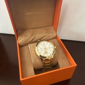 Tory Burch Collins chronograph, gold tone, watch